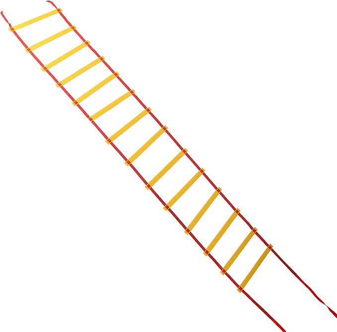 7M 14 Rung Agility Speed Training Ladder, Football Soccer Fitness Ladder, High - Density Braided Agility Ladder with Storage Bag for Athletes and Coaches