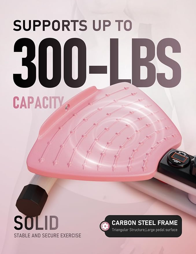 Waist Twister Machine Exercise, Ab Twist Board with Smart LED Digital Counter, Supports 300 lbs, Noiseless, Anti-Slip, Compact Portable for Home Gym Workout Equipment