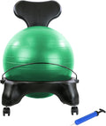 CanDo Plastic Mobile Ball Chair Adult