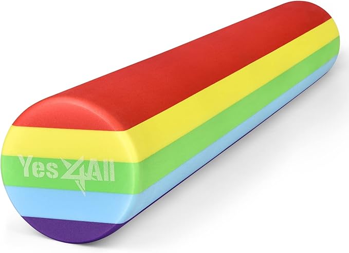 Yes4All EVA Firm Foam Rollers for Yoga & Pilates, Available in 12, 18, 24, 36 inch, Yoga Roller for Massage, Stretching, Core Strengthening