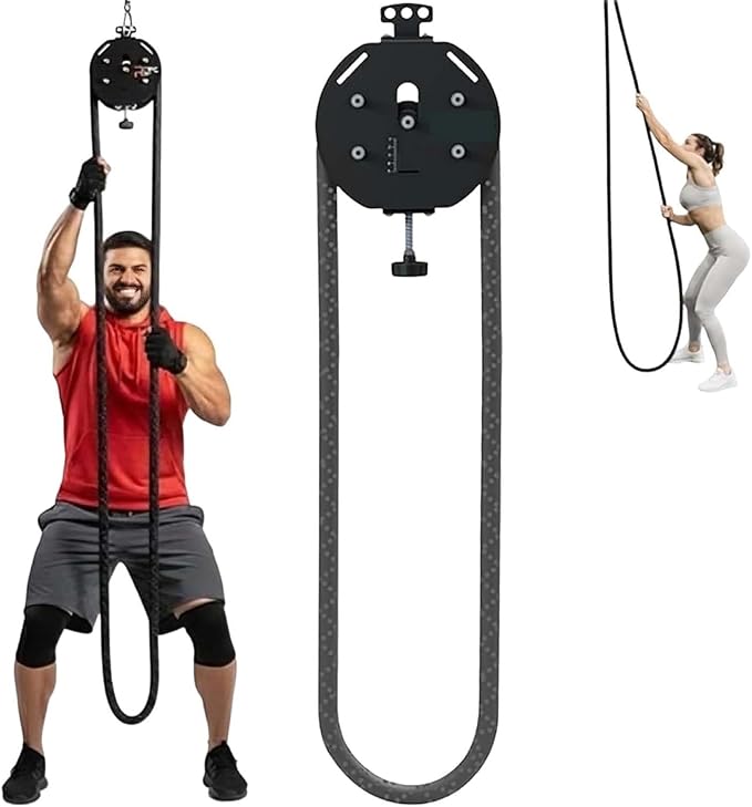 Endless Rope Trainer Machine, Arm Workout Equipment with Adjustable Resistance, Integrates Pulley Rope Puller Fitness String Trainer & Resistance Training Machine for Home Gym Versatility
