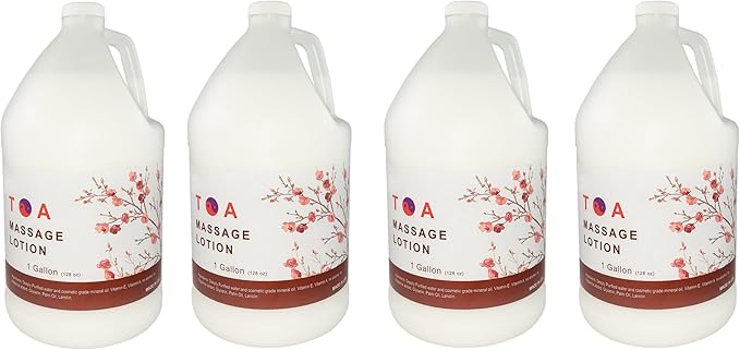 TOA Massage Lotion Bottle; Vitamin Rich for Therapy with Natural Ingredients to Moisturize, Hydrate and Smooth; for All Skin Types (4 Gallons)
