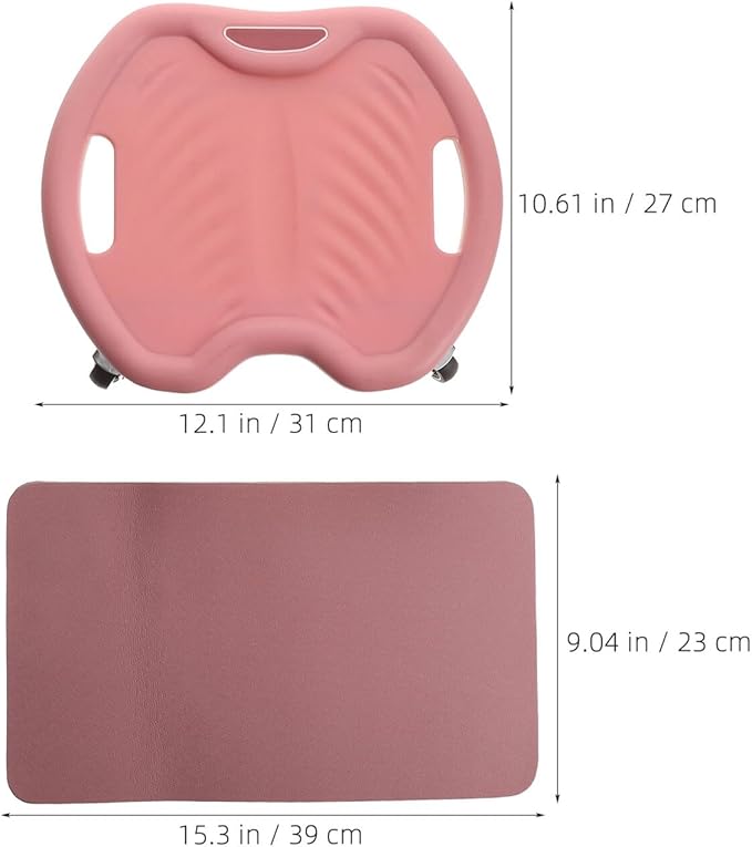 Ab Roller Wheel 4-wheel Silent Core Trainer with Knee Pad Portable Abdominal Strength Training Equipment for Home Gym and Travel Workout
