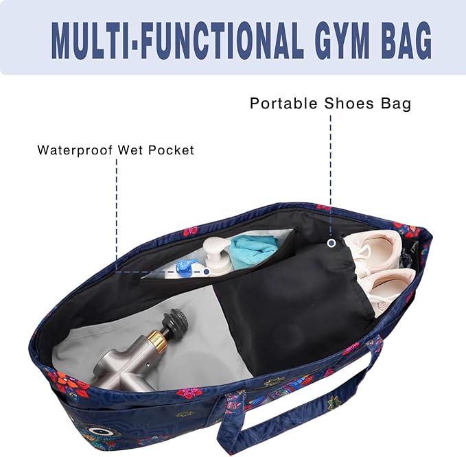 Yoga Mat Bag Yoga Mat Carrier with Shoes Compartment & Wet Pocket Pilates Bag with Zipper Pockets & Yoga Mat Holder Strap Yoga Bags and Carriers Fits All Your Stuff