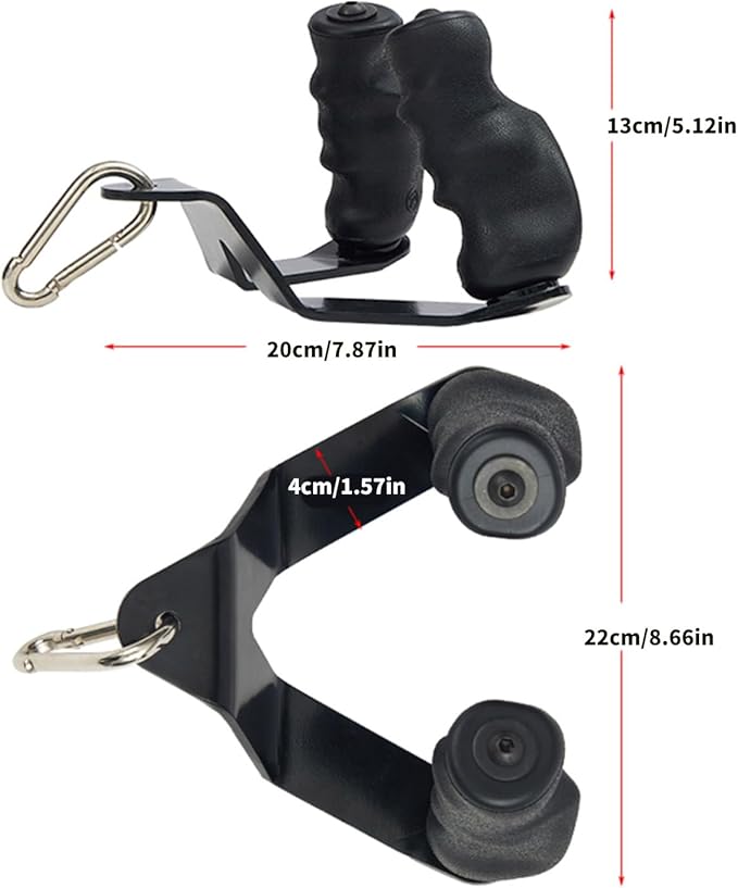 Comfortable Grip Ergonomic Gym Handle Fitness Equipment For Arm Back Shoulder Strength Training Cable Attachment