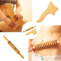 Neck Massager Roller Stick and Gua Sha - Wooden Foam Roller Massage Tools for Relaxation, Pain Relief, and Improved Circulation - Ideal for Back, Shoulder, and Neck Therapy