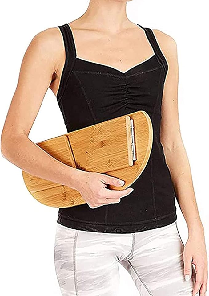 Foldable Meditation Bench Portable Kneeling Chair (18" W x 7.5”L) Yoga Stool from Bamboo with Travel Bag