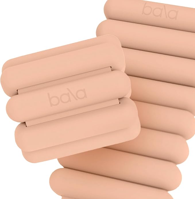 Bala Bangles Wrist & Ankle Weights for Women & Men - Adjustable Weighted Bands - Soft Silicone Arm & Leg Weights for Pilates, Yoga, Walking, Barre, Home Workout & Strength Training Exercise