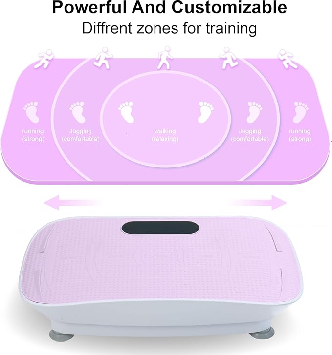 Silent Vibration Platform, 10-Frequency Shaking Machine for Weight Loss and Fitness Massage with Noise-Reduction Motor and 3 Modes for Home Workout Unisex Pink