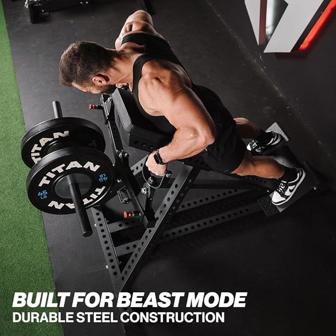 Titan Fitness Titan Series Chest-Supported Row Machine, T Bar Row Machine with Chest Support, Rowing Machine for Back, Workout and Exercise Equipment, Self-Aligning Design, Easy Plate Loading