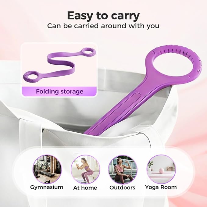 Figure 8 Resistance Band with Handles,Arm Back Training Elastic Ropes Shoulder Training Elastic Ropes Exercise Equipment for Yoga,Pilates, Stretching