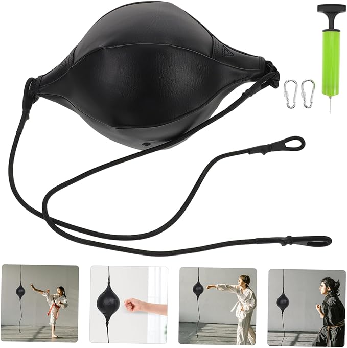 1Set Heavy Duty PU Speed Punching Ball Boxing Reaction Ball for Space Saving Training Durable Hanging Design for Martial Arts Fitness and Relief