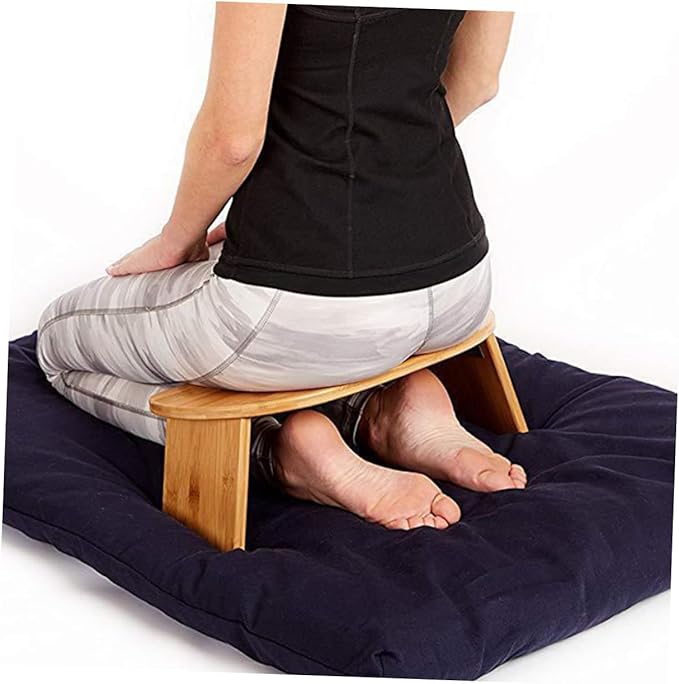 Cabilock Meditation Bench Kneel Sitting Stool Non-Skid Foldable Stool Compact for Home and Travel