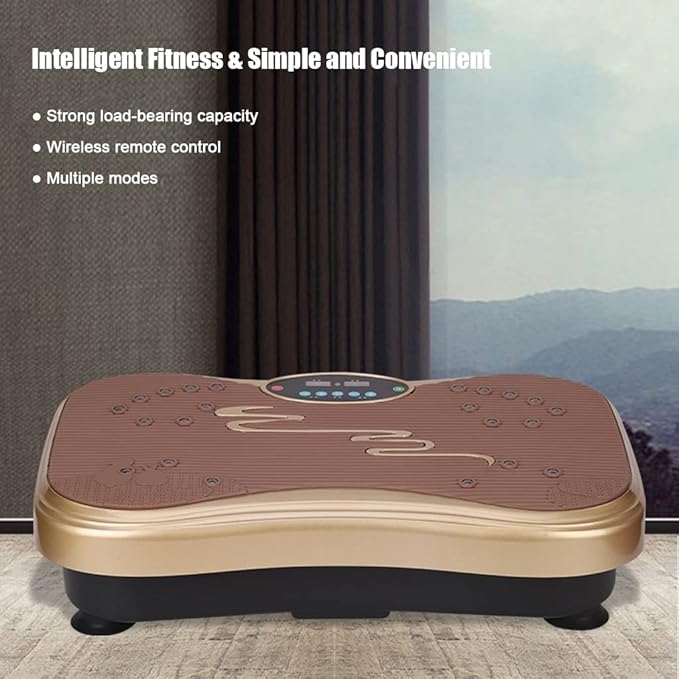 Vibration Plate Exercise Machine 99 Levels Vibration Exercise Machine with Resistance Bands 330lbs Loading Whole Body Shaper Oscillating Vibration Platform