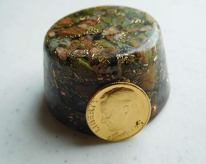 Unakite Orgone Generator Energy Accumulator 7.83Hz/432Hz/528Hz/Advance Harmonics Many Beautiful Ingredients! (Unakite)