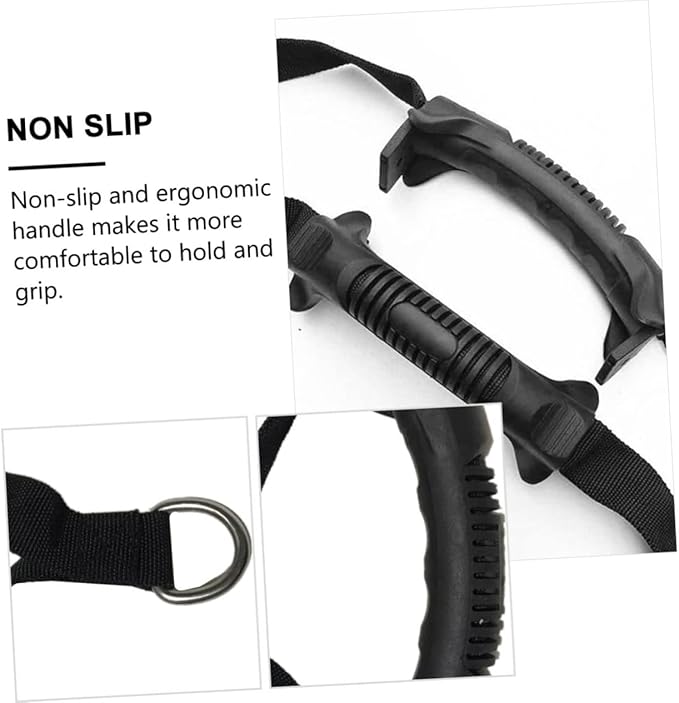 BESPORTBLE 2pcs Home Equipment Fitness Grip Handle Heavy Duty Exercise Resistance Bands Attachment for Strength Training Non-Slip Ergonomic Design Portable Gym Handles for Home Workouts