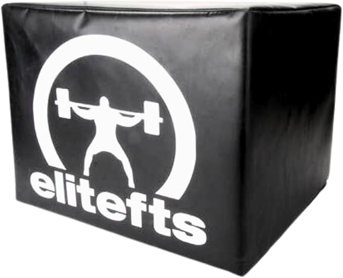EliteFTS Squat Box Jumping Exercise Trainer Workout Equipment with Anti Slip Surface & High Density Foam - Box Squat Workout Step Plyometric Box