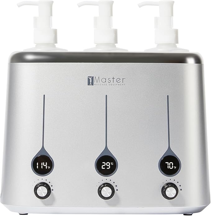 Master Massage Gen-II 3-bottles Oil Warmer for Massage Therapy & Personal Use