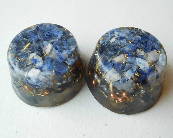 Sodalite Orgone Generator Energy Accumulator 528Hz/7.83Hz/Advance Harmonics Many Beautiful Ingredients and Colors! (Sodalite)