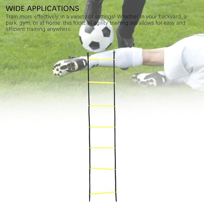 Hapivida Agility Ladder Speed Training Equipment Set, Football Soccer Training Cones Running Umbrella Fitness Gear for Athletes Teenagers Adults