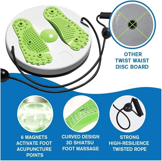 Waist Twisting Disc Unisex Waist Trainer Abdominal Exercise Foot Massage Plate Workout Home Gym Body Building Weight Loss Fitness Equipment