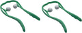 Mount Plus M1212 Shiatsu Neck Massager for Neck and Shoulder with Deep Tissue Trigger Point Manual Self Muscle Massage for Muscle Pain Relief (Simulates Massage Therapist Hands) (2 Pack Green)