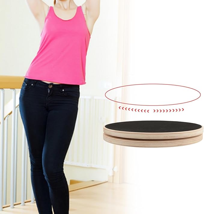Waist Twister Balance Board Wooden Balance Twist Board Exercise Equipment Household Waist Twisting Disk for Aerobic Exercise