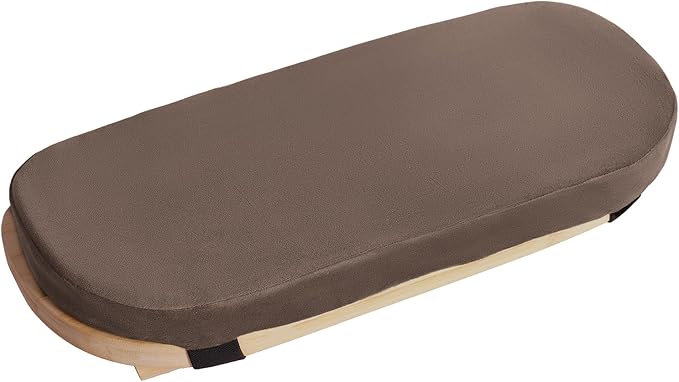 Bamboo Meditation Bench with Cushion, Folding Kneeling Meditation Bench, Portable Kneeling Chair for Kneeling or Sitting, 396.83lbs Load Max (Coffee)