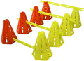 Yes4All Agility Hurdles Cone Set for Speed and Balance Exercises for All Ages, Suitable for Dog Training, Include Carry Bag - Set 8 Cones & 4 Green Bars