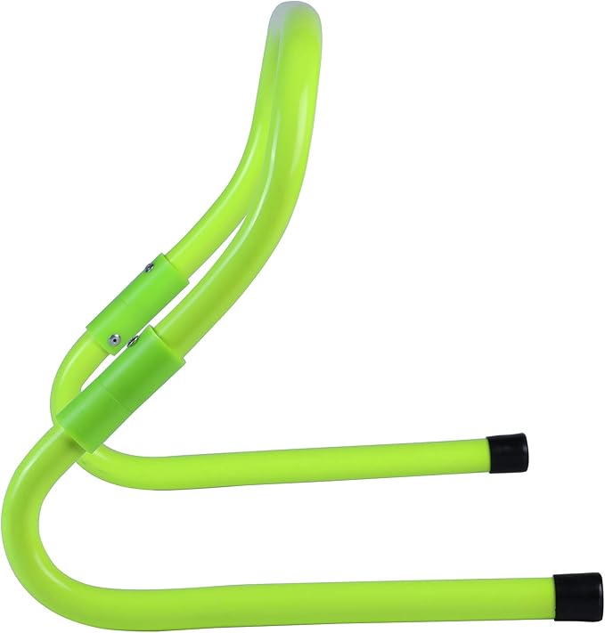 HolaHatha Agility Hurdle, Indoor Outdoor Sports Training Equipment for Track, Basketball, Football & Soccer - Height Adjustable, Bright Green