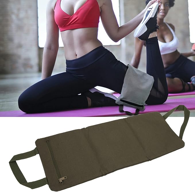 Thin Arm Yoga Sandbag, Fitness Freeweight Training Bag for Leg Slimming and Weightlifting, Adjustable Fill Canvas Workout Bag with Zipper and Handles for Home Gym Use