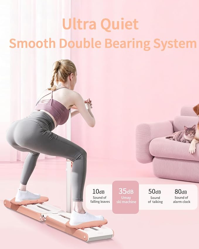 2-in-1 Fitness Ski Machine for Women | Pelvic Floor & Core Strengthener | Low-Impact Full Body Workout for Toning, Postpartum Recovery