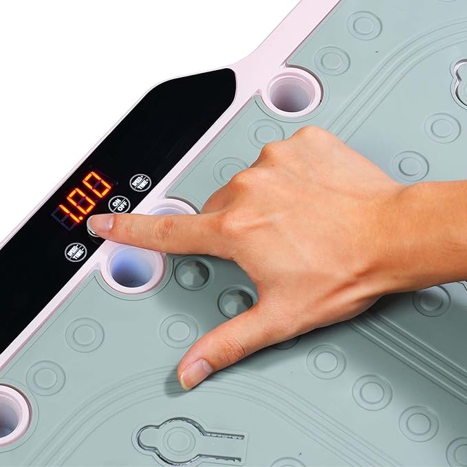 Vibration Plate Exercise Machines, 120 Speeds Whole Body Workout Equipment with Resistance Bands Handles, Vibrate Fitness Platform for Weight Loss, Fat Burning, for Women, Men, and Home Gym Exercise