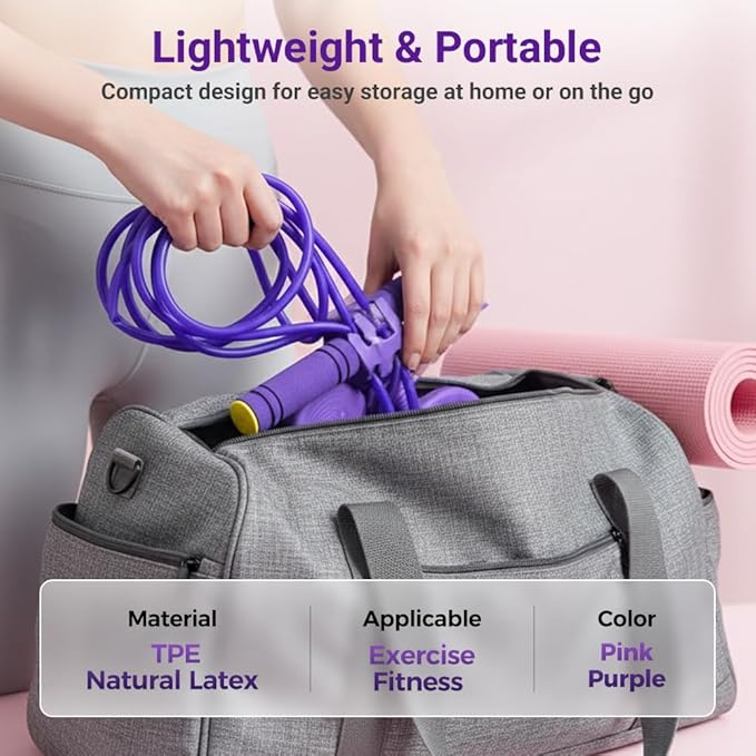 Pedal Resistance Bands with Handles, Upgrade 6-Tube Natural Rubber Foot Pedal Resistance Band, Multifunction Home Gym Equipment for Arms, Legs, Abdomen, Waist Training