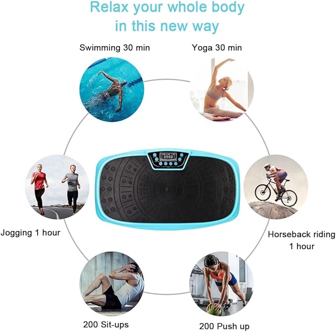 3D Vibration Platform Exercise Machine, Mini Vibration Plate w/Remote Control, 1-99 Level Adjustable Speed, Whole Body Workout Vibration Fitness Platform