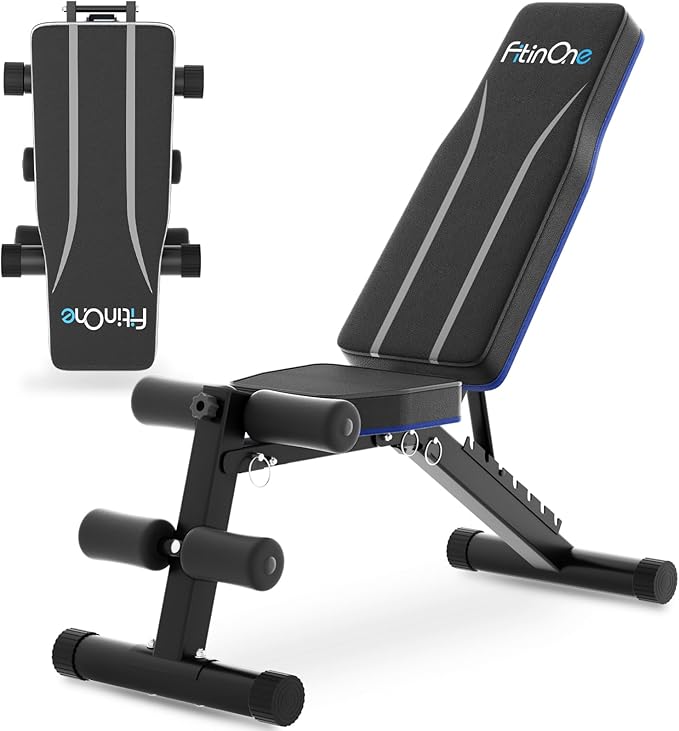 Adjustable Folding Weight Bench for Home Gym, 660 lbs Capacity Multi-Functional Workout Bench Sturdy Durable for Full Body