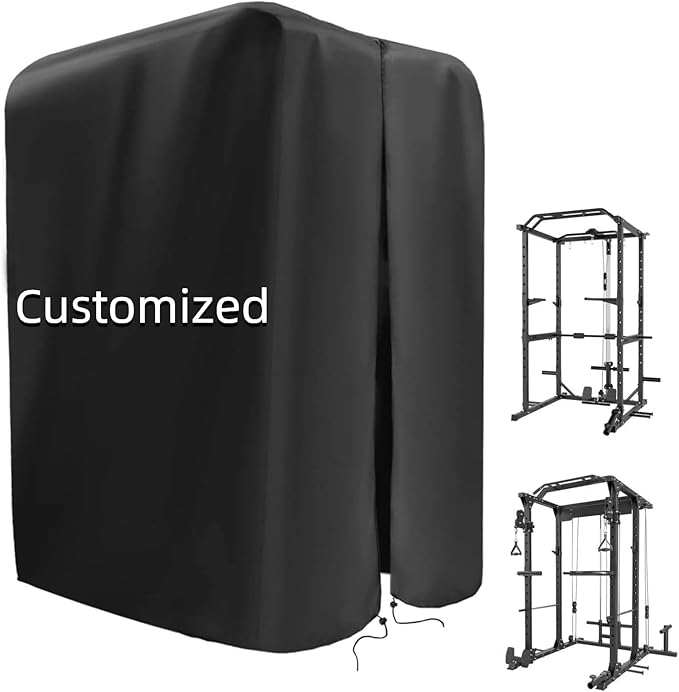 Gym Rack Cover with Waterproof Zipper, Protective Cover for Squat Rack/Weight Lifting Rack/Home Gym Workout Equipment-Indoor or Outdoor