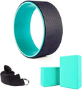 Yoga Fitness Wheel & 2 pcs Blocks & 1 pcs Yoga Strap Combo Value Pack-Black