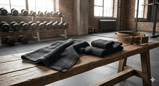 Personalized Women's Fitness Starter Pack with Rayon Towel, Breathable Socks and Stretch Wristband, Dark Charcoal, Soft Workout and Yoga Set
