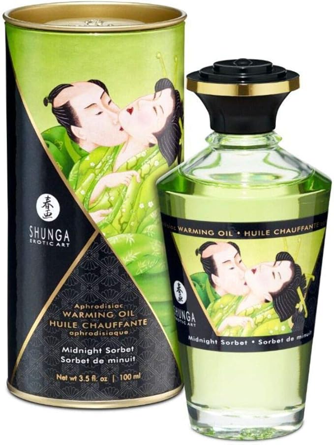 Shunga Warming Massage Oil, Sorbet, 3.5 Fluid Ounce
