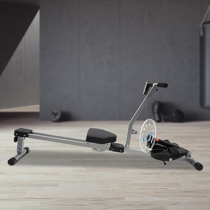 Rowing Machine for Home Use, Compact Adjustable Hydraulic Rower Machine with LED Meter,Foldable Rowing Exercise Machine 264.55Loading Capacity