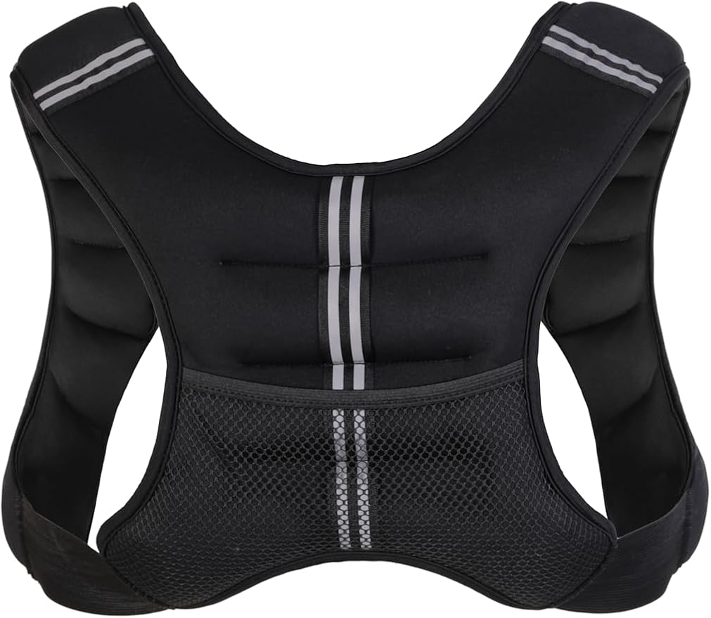 RUNmax 20LBS - 150LBS Adjustable Weighted Vest Wtih Shoulder Pads Option for Men and Women