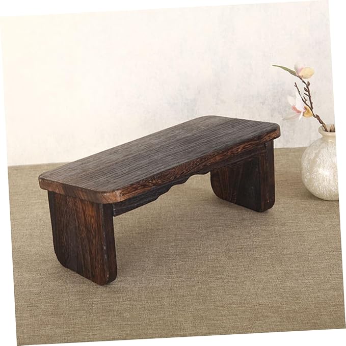Hemoton Stool Seat Cushion Zen Meditation Bench Kneel Sit Stool for Home Yoga and Meditation