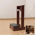 Church Prayer Bench Kneeler Wooden Prayer Kneeler with Book Shelf Prayer Table at Home with Cushion Pad Meditation Stool 20x16.5x33In Kneeling Stool for Religious Gifts(Brown)