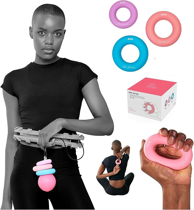 Smart Exercise Rings - Hoop Extra Weight - Hand Exerciser - Pilates Ring - Grip Strength Trainer - Compatible with Smart Weighted Hoop - Ideal for Fitness, Rehabilitation, Yoga