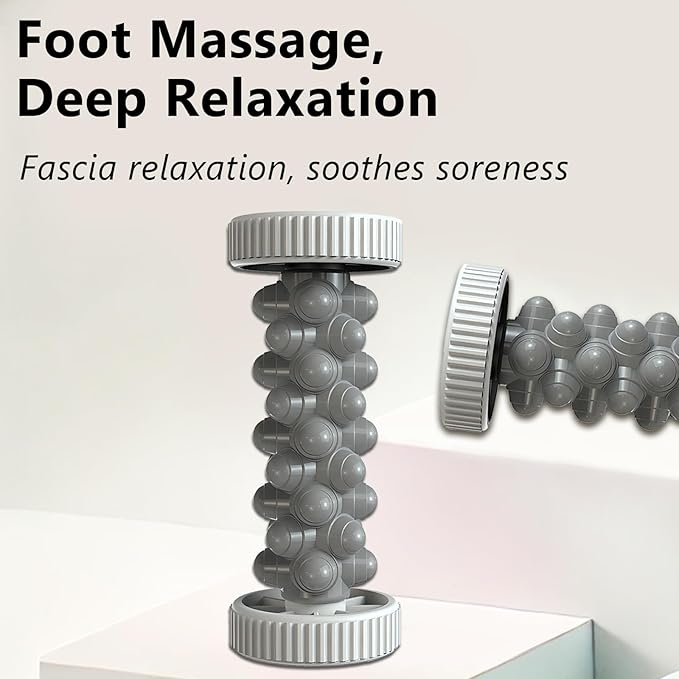 Manual Foot Roller Massager for Plantar Fasciitis, Deep Tissue Massage for Circulation and Pain Relief, Reflexology Tool for Arch and Heel Recovery