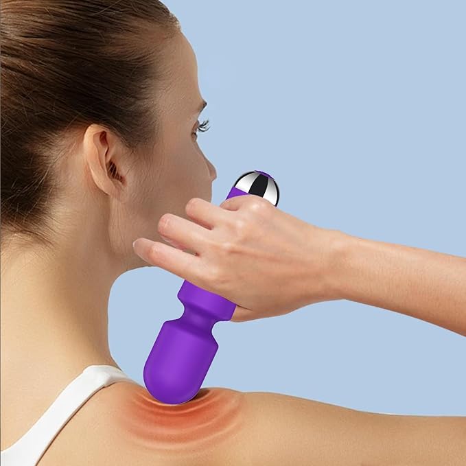 Back Relaxation Massager - Rechargeable Mini Electric Body Massager - for Foot - Arm Muscle Relaxation (Purple)