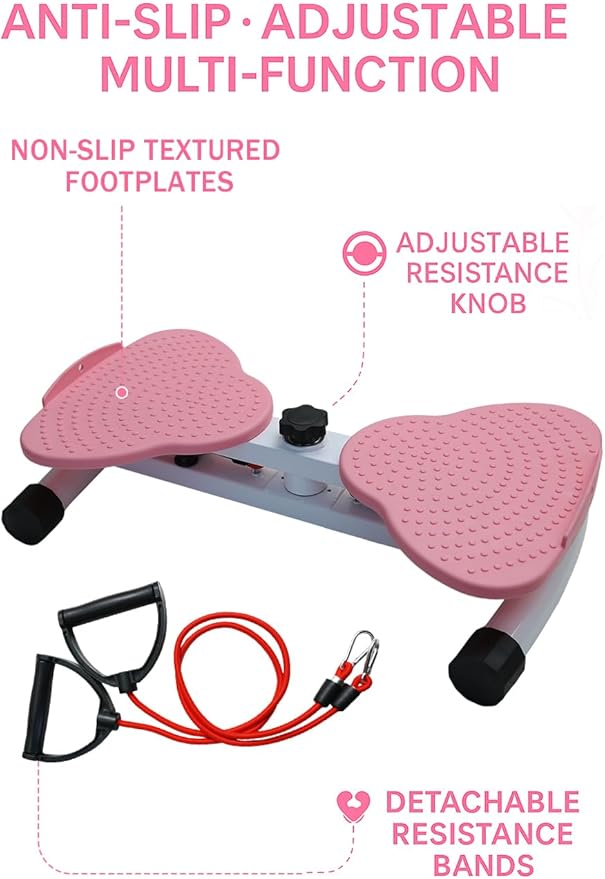 Waist Twister Machine Exercise, Adjustable Waist Twistting Fitness Tool with 300 lbs Weight Capacity, Abs Workout Equipment for Slim Waist and Core Ab Exercise