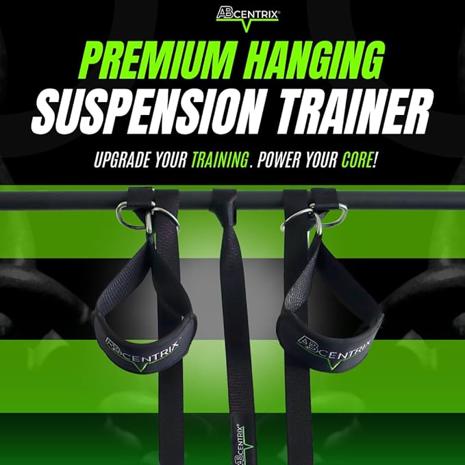 AbSling 2.0 – Premium Hanging Suspension Trainer for Core & Upper Body Strength Training | Heavy-Duty Gym-Grade Ab Slings for Hanging Leg Raises, Abdominal Workouts & Six-Pack Sculpting | Cutting-Edge Two-Pulley Training System Makes Strengthening Easi...
