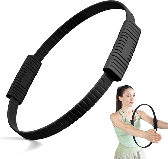 Pilates Kit, Pilates Ring and Ball Set with 5-Level Resistance Bands for Core Strength, Stretching, Toning & Full Body Home Workout Pilates Equipment
